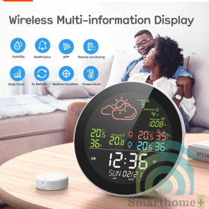 Đồng Hồ Điện Tử Đo Nhiệt Độ Độ Ẩm WiFi Thông Minh Tuya TTH7